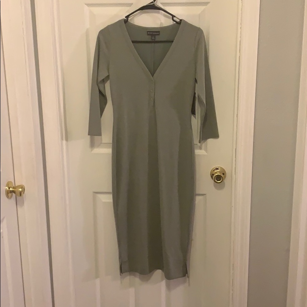 NWT Bold Elements size small olive green dress